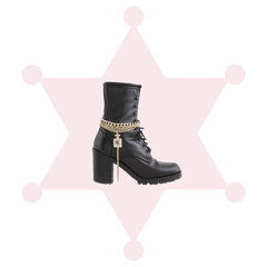 GOLD PERFUME BOTTLE CHARM BOOT CHAIN