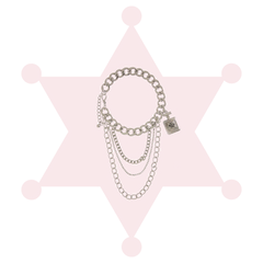 SILVER PERFUME BOTTLE CHARM ANKLET