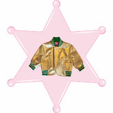 Gold Women Bomber Jacket Real Leather