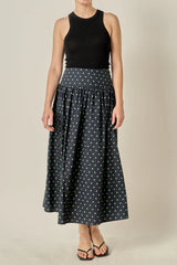 Polka Dot Midi Skirt