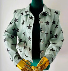 Ladies Denim Prin Jacketted Star