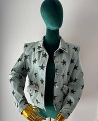 Ladies Denim Prin Jacketted Star