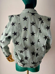 Ladies Denim Prin Jacketted Star