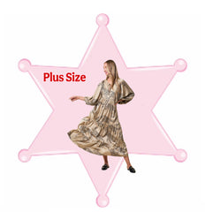 Plus Size Tiger Print Bubble Sleeve