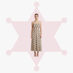 Strapless Polka Dot Maxi Dress