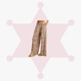 Leopard Print Wide-Leg Pull-On Pants