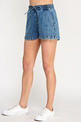 High Rise Elastic Drawstring Shorts
