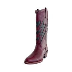 Daly Tall Boot Burgundy in olive green          FREE SHIPPING