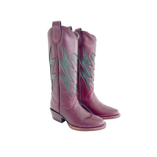 Daly Tall Boot Burgundy in olive green          FREE SHIPPING