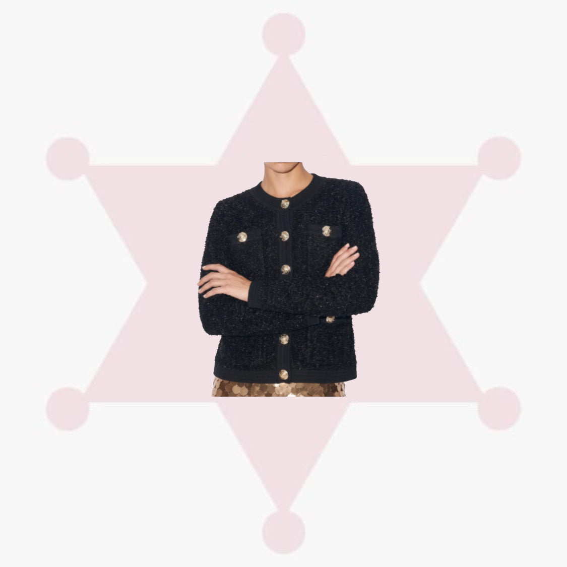 Textured Bouclé Cardigan Jacket