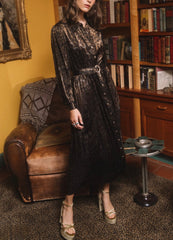 Leopard Print Belted Shirt Dress