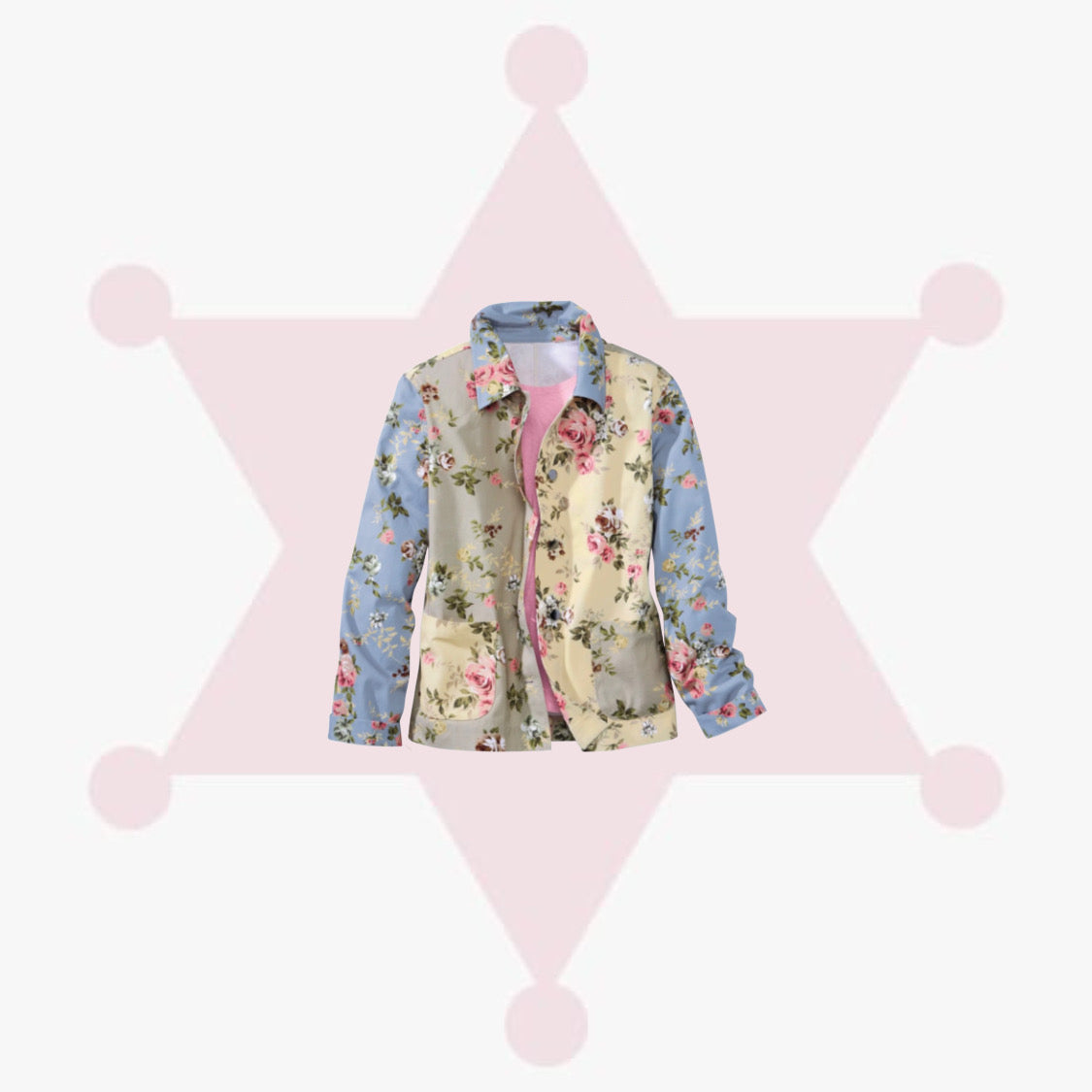 Mixed Rose Print Jacket