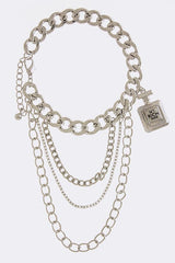 SILVER PERFUME BOTTLE CHARM ANKLET